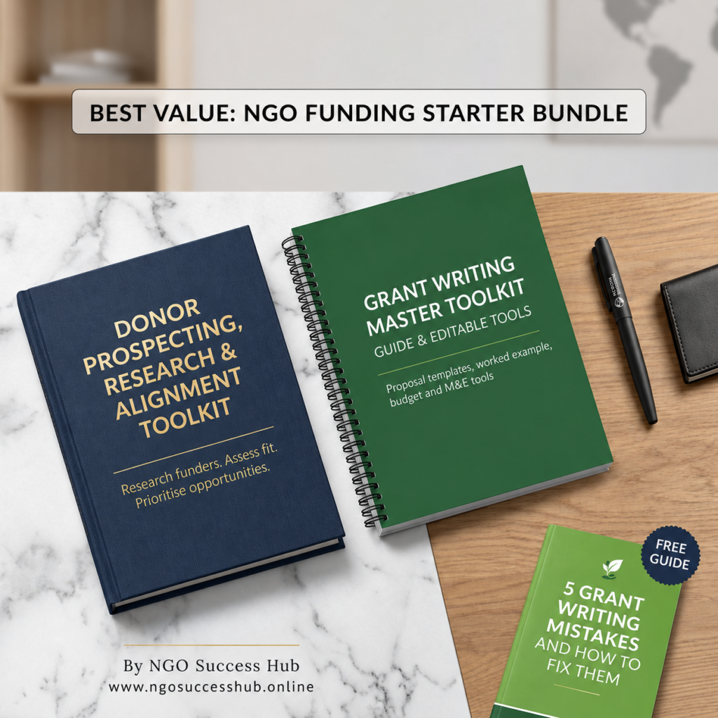 BEST VALUE: NGO Funding Starter Bundle (The Complete 3-Step Execution System)